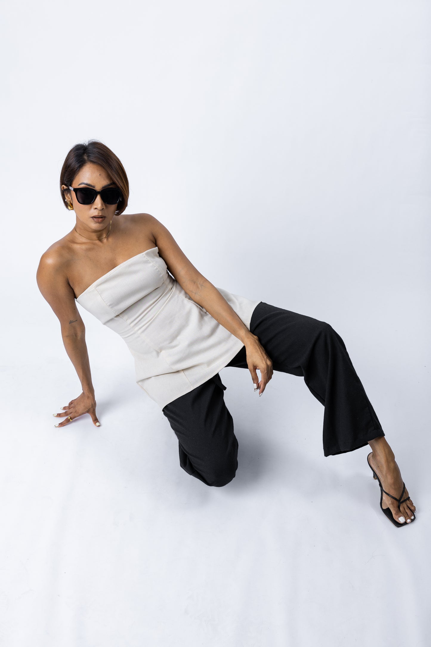 WYONA OAT STRAPLESS TOP
