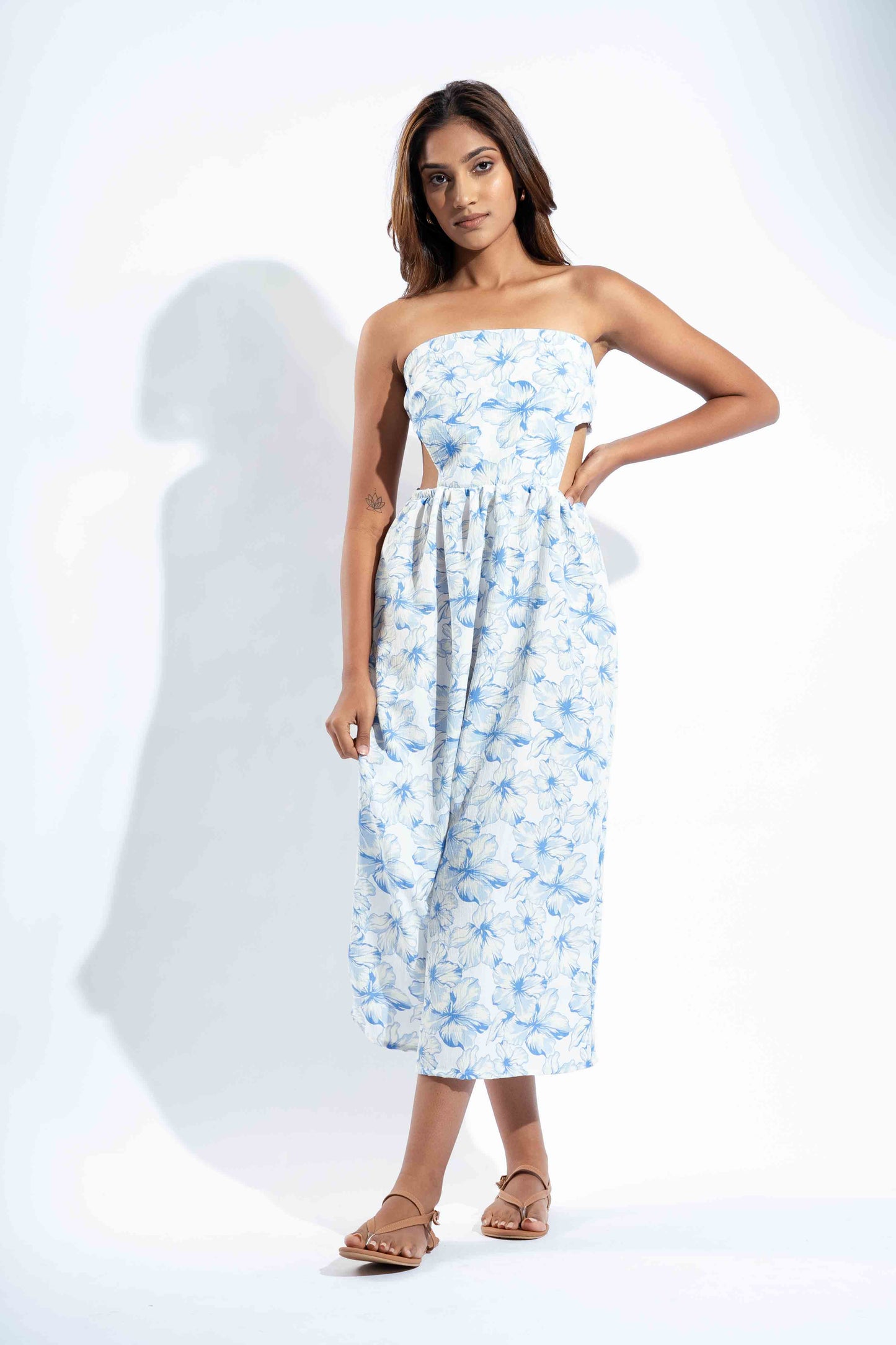 ROSALIA MIDI DRESS - BLUE