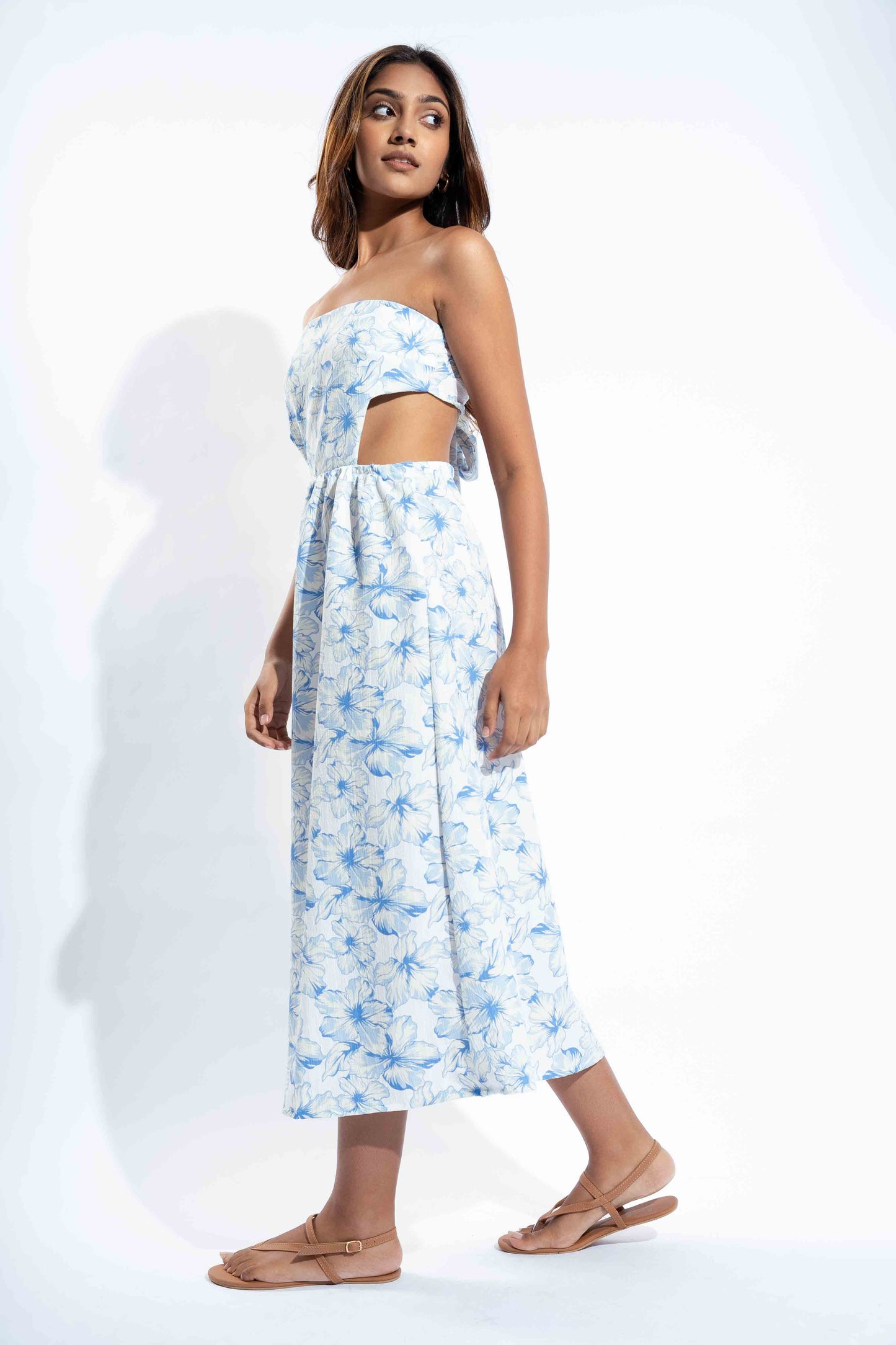 ROSALIA MIDI DRESS - BLUE