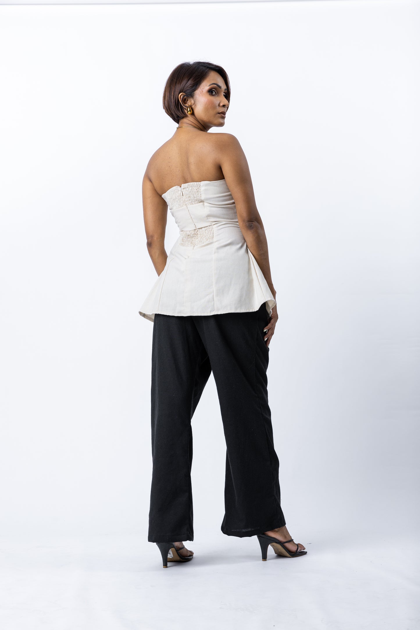 WYONA OAT STRAPLESS TOP