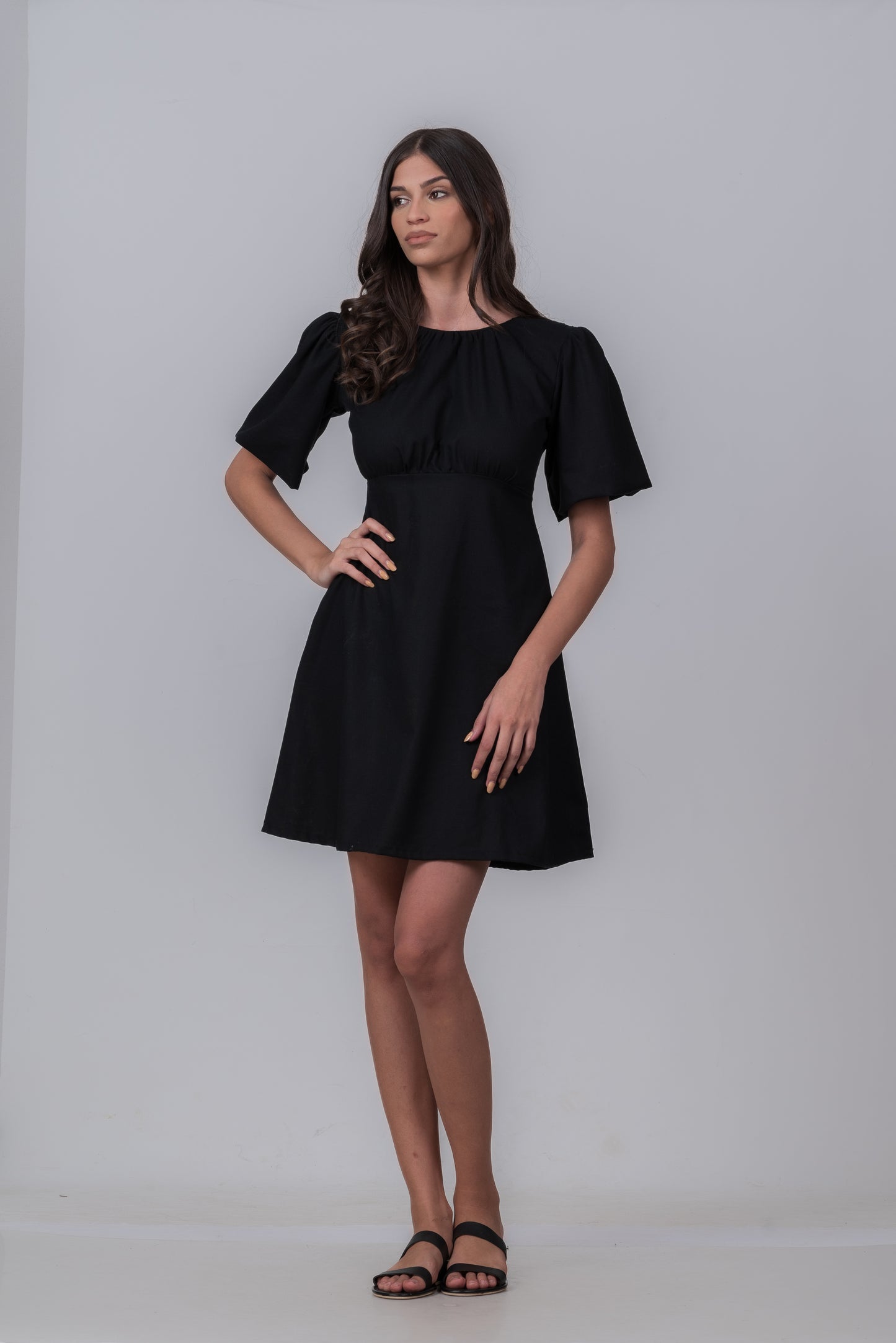 HAZEL BLACK MINI DRESS
