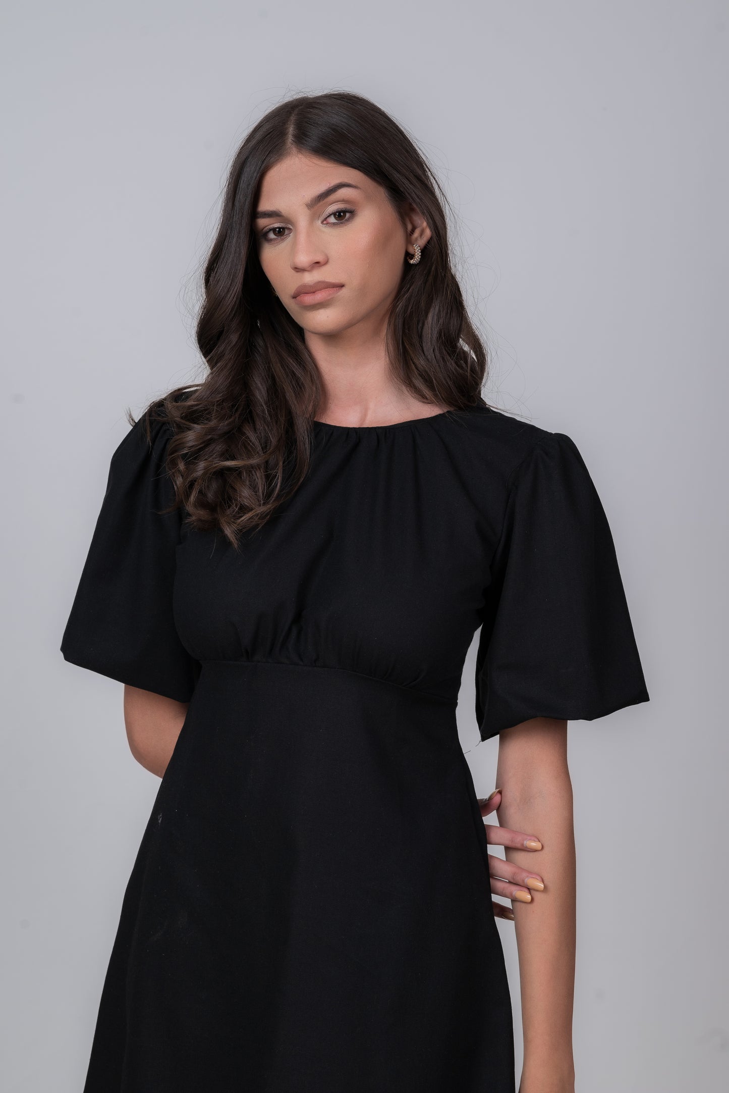 HAZEL BLACK MINI DRESS