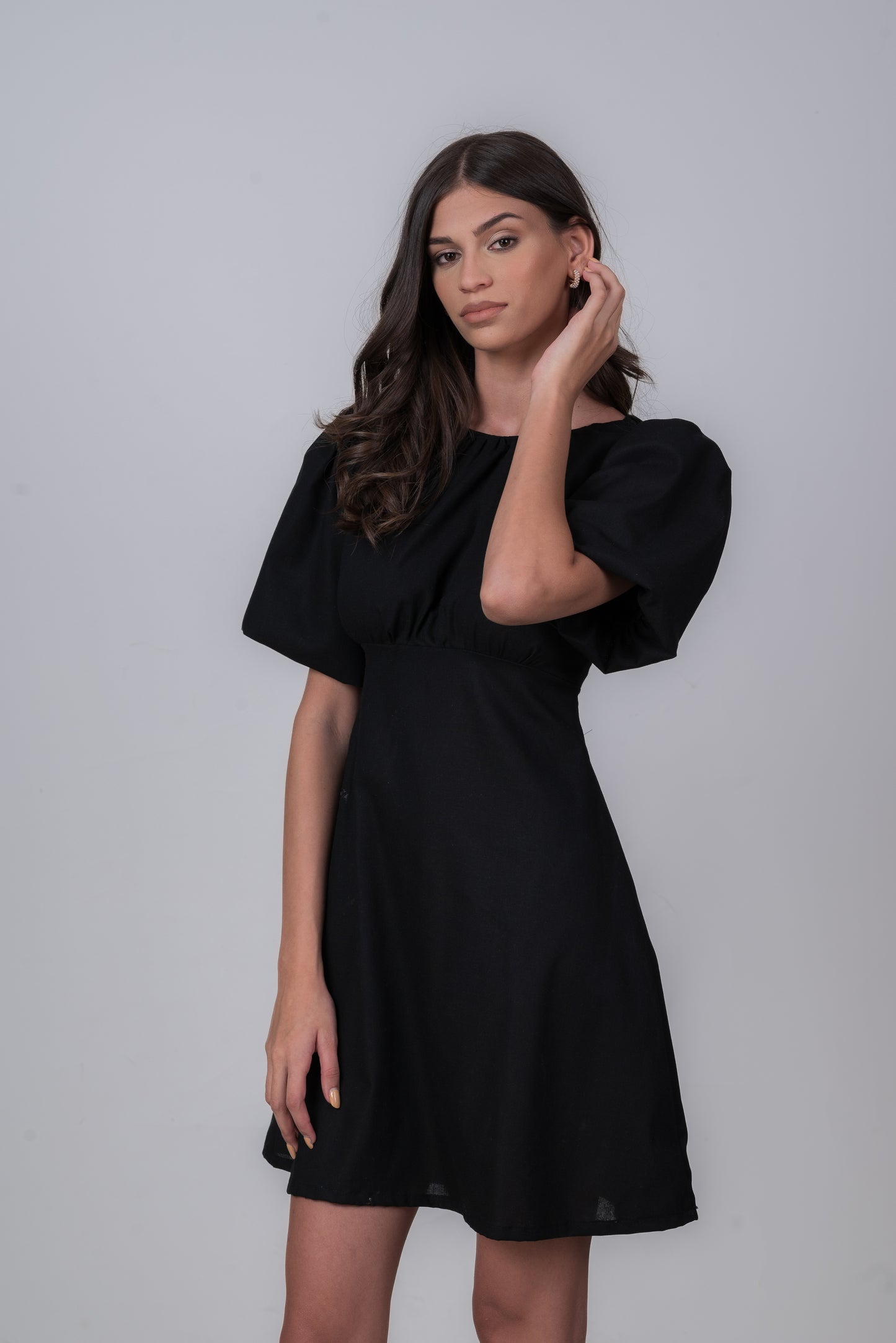 HAZEL BLACK MINI DRESS